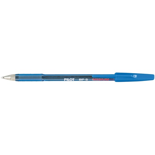 Pilot Ballpoint Pen - Medium Pen Point - Refillable - Clear Barrel - Stainless Steel Tip