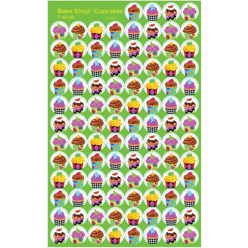 Trend SuperSpots Sticker - Encouragement, Sports Theme/Subject - Cupcake Shape - Self-adhesive - Acid-free, Non-toxic, Photo-safe - 800