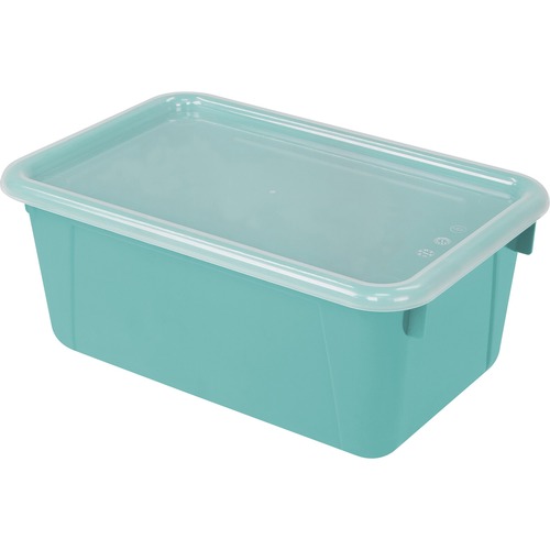 Storex Small Cubby Bin - Plastic - Teal - For Classroom Supplies, Art/Craft Supplies, Shoes - 1 - Storage Boxes & Containers - STX62412U05C