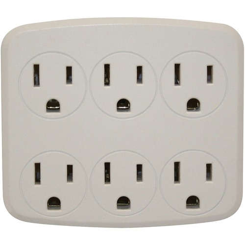 Woods 6-Outlet Surge Suppressor/Protector - 6 x AC Power