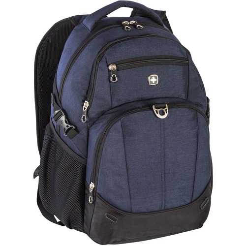 Swissgear Carrying Case (Backpack) for 15.6" Notebook - Navy - Polyester - Shoulder Strap - 18.88" (479.55 mm) Height x 13.96" (354.58 mm) Width x 7.08" (179.91 mm) Depth