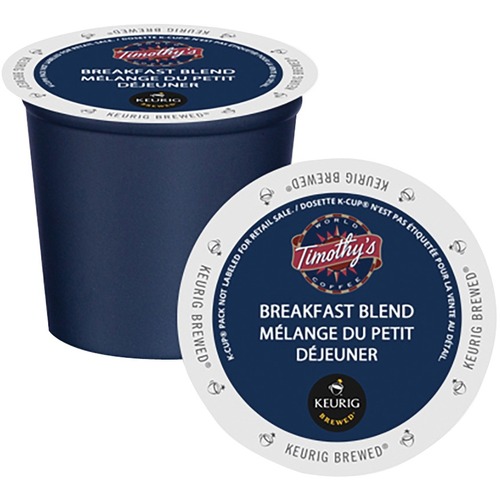 Timothy's Coffee Breakfast Blend K-Cups - Breakfast Blend - Mild - 24 / Box
