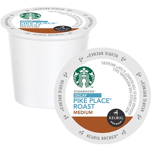 Starbucks Coffee Pike Place Decaf K-Cups - Pike Place - Medium - 24 / Box