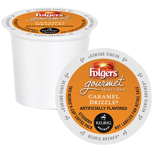 Folgers Coffee Caramel Drizzle K-Cups - Caramel Drizzle - Medium - 24 / Box