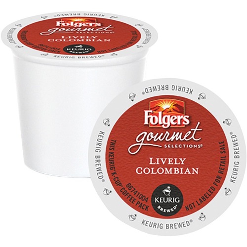 Folgers Coffee Lively Columbian K-Cups - Lively Colombian - Medium - 24 / Box