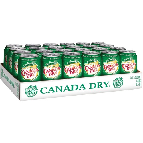 Canada Dry Ginger Ale - Ginger Ale Flavor - 355 mL - 24 / Case