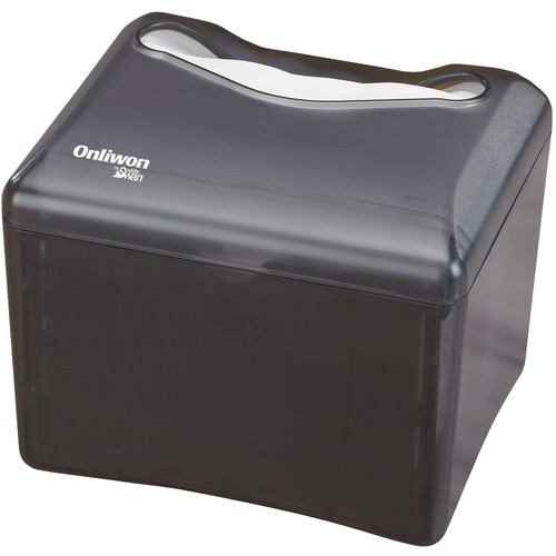 Kruger Onliwon Napkin Dispenser - 250 x Napkin - 6.13" (155.57 mm) Height x 7.31" (185.74 mm) Width x 6.31" (160.34 mm) Depth - Smoke, Gray - Window