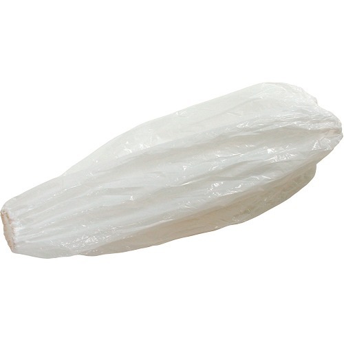 Zenith Polyethylene Sleeves - 16" (406.40 mm) Length - White - Polyethylene - Disposable, Elastic Ends