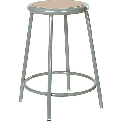 SCN FC647 Sitting Stool - Steel, Hardboard Seat - Steel Frame - Telescoping Leg Base - Royal Gray