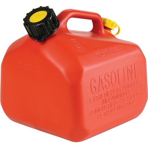 SCN Jerry Can - 5 L - Polyethylene - Red - For Gasoline - 1 Each