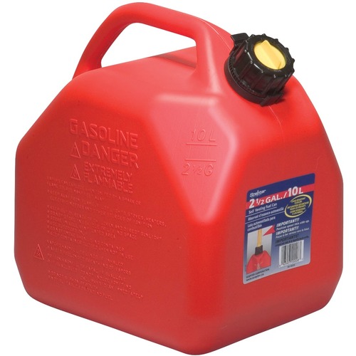 SCN Jerry Can - 10 L - Polyethylene - Red - For Gasoline - 1 Each