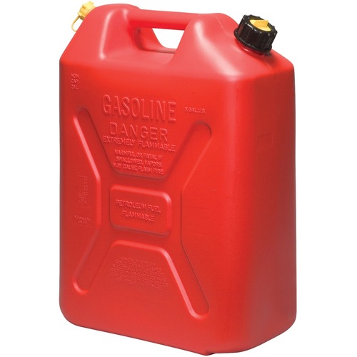 SCN Jerry Can - 20 L - Polyethylene - Red - For Gasoline - 1 Each