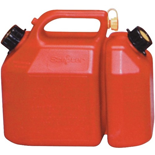 SCN Jerry Can - 2.50 L, 6 L - Polyethylene - Red - For Oil, Gasoline - 1 Each