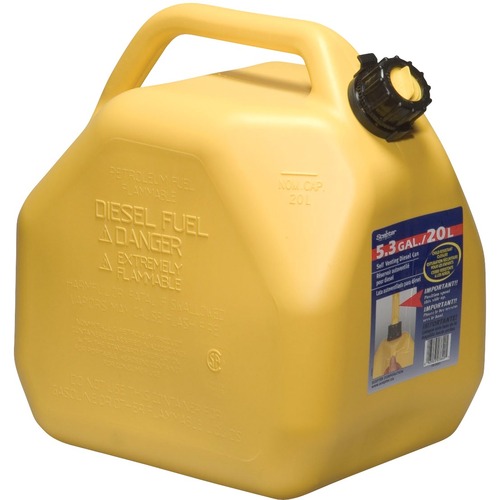 SCN Jerry Can - 20 L - Polyethylene - Yellow - For Diesel - 1 Each