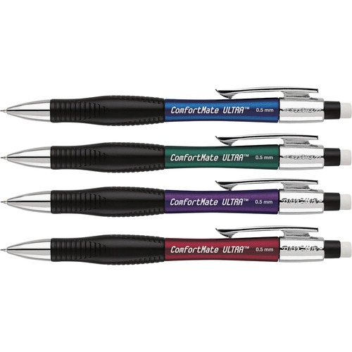 Paper Mate Comfortable Ultra Mechanical Pencils - #2 Lead - 0.5 mm Lead Diameter - Assorted Barrel - 12 / Dozen