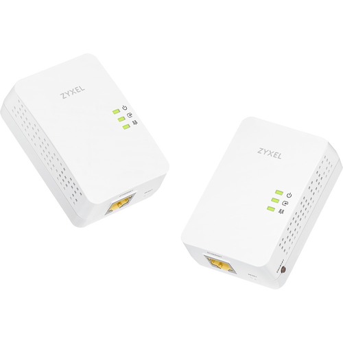ZYXEL 1300 Mbps MIMO Powerline Gigabit Ethernet Adapter - 2 - 1 x Network (RJ-45) - 1300 Mbit/s Powerline - 984.25 ft Distance Supported - HomePlug AV2 - Gigabit Ethernet
