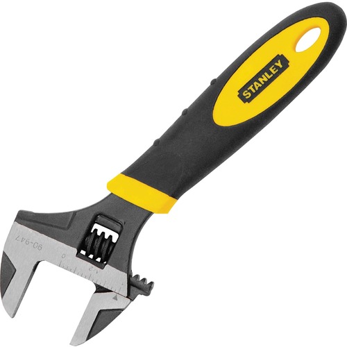 Bostitch 6" Adjustable Wrench - 6" (152.40 mm) Length - Black, Yellow - Vanadium Steel - Adjustable, Durable, Slip Resistant, Comfortable Grip, Built-in Tension Spring - 1 Each - Crimp Tools - BOS90947