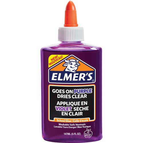 Elmers Fun Purple School Glue - 147.80 mL - 1 Each - Clear, Purple