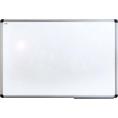 Floortex Viztex Porcelain Mag Dry-Erase Boards - 71" (5.9 ft) Width x 48" (4 ft) Height - White Ceramic Surface - Aluminum Frame - Rectangle - Horizontal/Vertical 