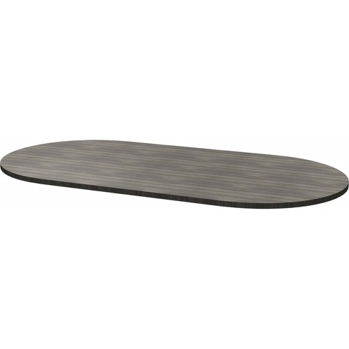 Heartwood Small Grey Racetrack Conference Table - 71" x 35.5" x 1" Top, 0.1" Edge - Material: Particleboard