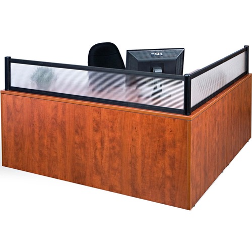 Heartwood Innovations Reception Desk Panel/Post - Polycarbonate - Black - 1 Each - Panels/Partitions - HTWOUT1272003