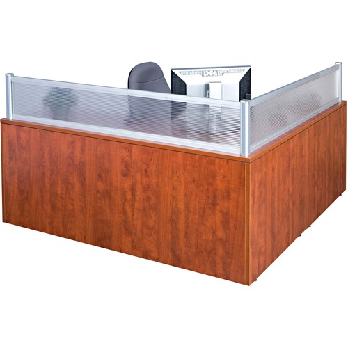 Heartwood Innovations Reception Desk Panel/Post - Polycarbonate - Aluminum - 1 Each - Panels/Partitions - HTWOUT1272005