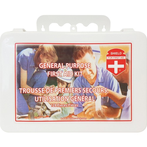 Impact Products Shield General Purpose First Aid Kit - 128 x Piece(s) - 7.25" (184.15 mm) Height x 10.50" (266.70 mm) Width x 3" (76.20 mm) Depth Length - 1 Each