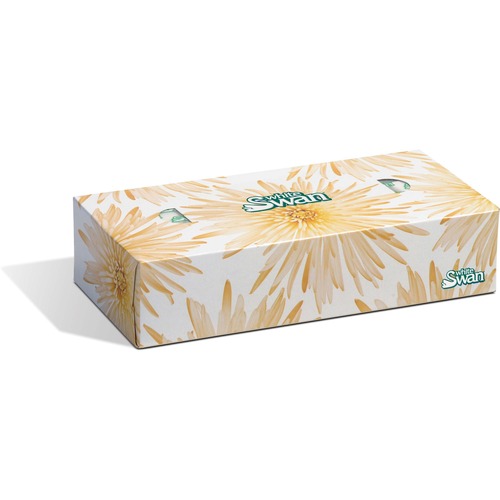 White Swan 2 Ply Facial Tissue - 2 Ply - 7.4" x 8.2" - Absorbent, Soft, Non-irritating - For Food Service, Industry, Hotel, School, Office - 100 Per Box - 30 / Carton