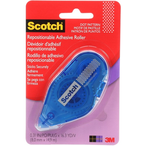 Scotch Repositionable Adhesive Roller - 1 Each