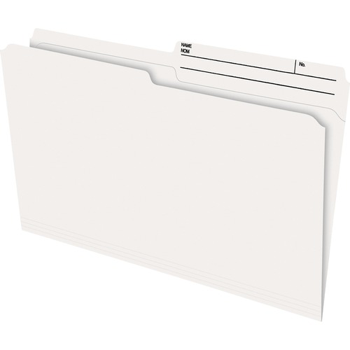 Pendaflex 1/2 Tab Cut Legal Top Tab File Folder - 8 1/2" x 14" - Top Tab Location - Ivory - 100 / Box