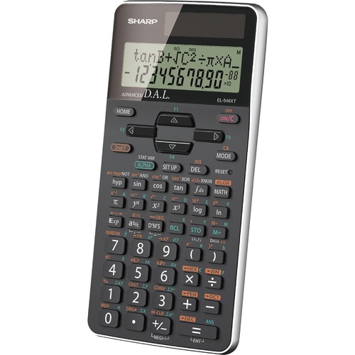 Sharp EL-520XTBBK Scientific Calculator - 469 Functions - 10 Digits - Battery/Solar Powered - 0.6" x 3.3" x 5.3" - Black - 1 Each