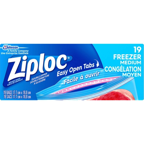 Ziploc® Gallon Freezer Bags - Medium Size - 3.79 L - 2.70 mil (69 Micron) Thickness - Multi - 19/Box - Food, Meat, Poultry, Seafood, Soup