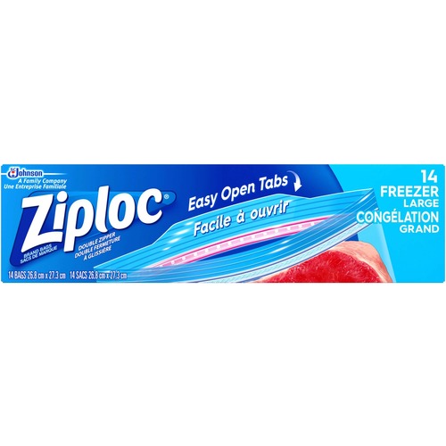 Ziploc® Gallon Freezer Bags - Large Size - 3.79 L - 2.70 mil (69 Micron) Thickness - Multi - 14/Box - Food, Meat, Poultry, Soup, Seafood