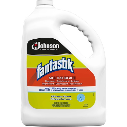 fantastik® Multi Surface Anti-bacterial Disinfectant Refill - Liquid - 128.5 fl oz (4 quart) - 1 Each - Disinfectants - SJN00079