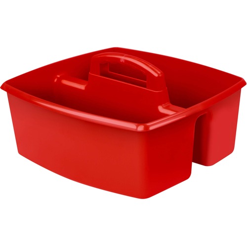 Storex Classroom Caddy - 6.4" Height x 11" Width13" Length - Tabletop - Red - Plastic