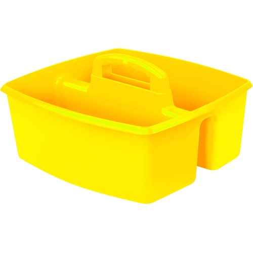 Storex Classroom Caddy - 6.4" Height x 11" Width13" Length - Tabletop - Yellow - Plastic - 1 Each