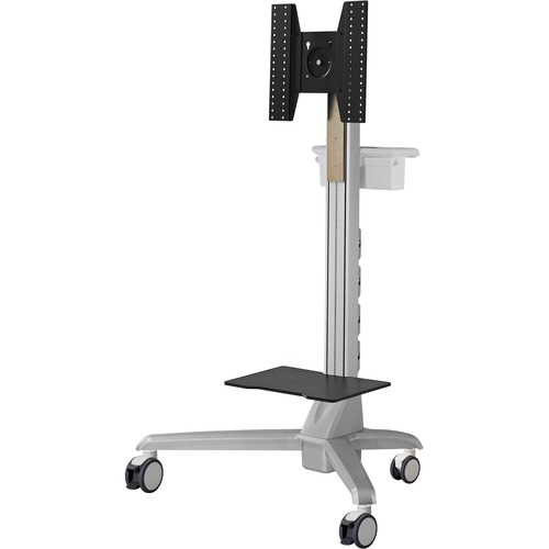 Amer Mobile Media Conference Computer & TV Display Cart With Motorized Lift - Up to 65" Screen Support - 49.99 kg Load Capacity - 67.40" (1712 mm) Height x 44.29" (1125 mm) Width x 32.28" (820 mm) Depth - Steel, Plastic, Aluminum Alloy