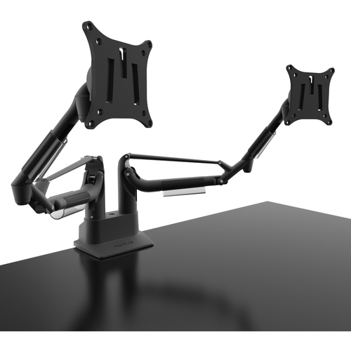 Kanto DMS2000 Desk Mount for Monitor - Black - 2 Display(s) Supported - 32" Screen Support - 36.38 lb Load Capacity - 75 x 75, 100 x 100 - Aluminum - 1