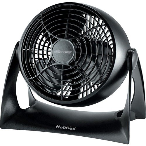 Holmes Blizzard Personal Fan - 3 Blades - 2 Speed - Adjustable Tilt Head, Quiet - 11" Height x 10.5" Width x 6.5" Depth - Charcoal