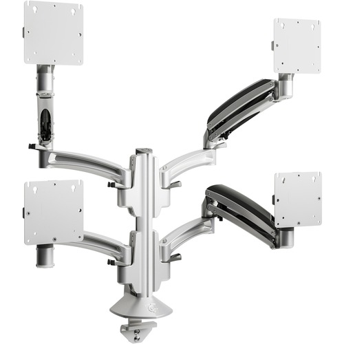Chief KONTOUR K1C420S Desk Mount for Monitor, TV - Silver - 4 Display(s) Supported - 38" Screen Support - 80 lb Load Capacity - 75 x 75, 100 x 100 - 1 Each