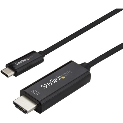 StarTech.com 3ft (1m) USB C to HDMI Cable - 4K 60Hz USB Type C DP Alt Mode to HDMI 2.0 Video Display Adapter Cable - Works w/Thunderbolt 3 - Black 3.3ft/1m USB Type C DP Alt Mode HBR2 to HDMI 2.0 Cable 4K 60Hz/1080p | 7.1 Audio | HDCP 2.2/1.4 - Video Adap