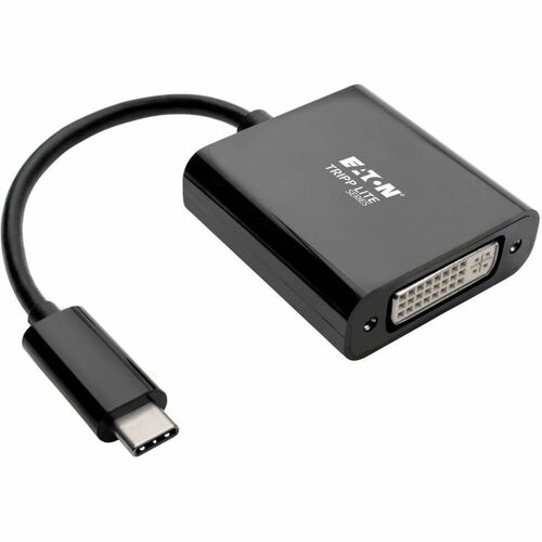 Tripp Lite USB C to DVI Adapter Converter, USB 3.1, Thunderbolt 3, 1080p - M/F, Black, USB Type C, USB-C, USB Type-C - DVI/USB for Smartphone, Chromebook, Projector, Monitor, Video Device, Notebook, Tablet, MacBook - 640 MB/s - 6" - 1 x DVI-D (Dual-Link) 