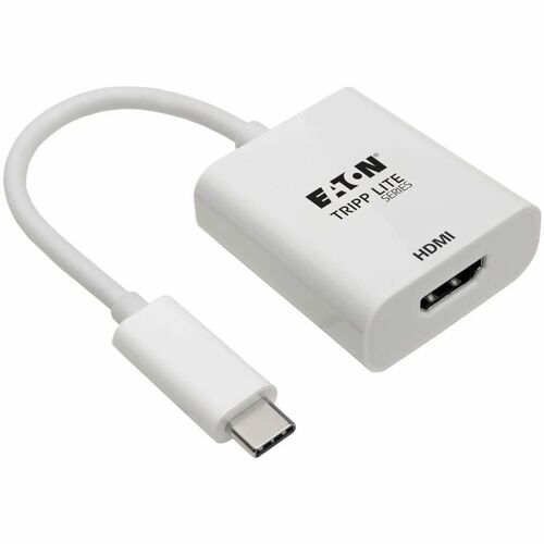 Tripp Lite USB C to HDMI 4K Adapter Converter M/F White 6in USB Type-C - HDMI/USB for Audio/Video Device, Projector, Monitor, MacBook, Chromebook, Notebook, Tablet, HDTV, Smartphone, PC - 640 MB/s - 6" - 1 x USB Type C Male Thunderbolt 3 - 1 x HDMI Female