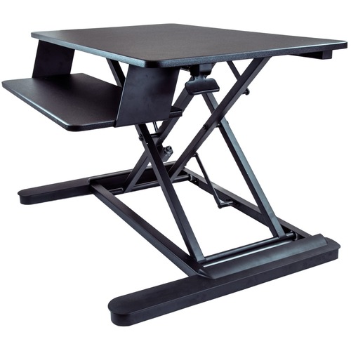StarTech.com Sit Stand Desk Converter - Keyboard Tray - Height Adjustable Ergonomic Desktop/Tabletop Standing Desk - Large 35"x21" Surface - Sit-stand desk converter w/large 35.4x20.9in area - Height adjustable standing desk (6.3-22in from desk) - Assembl
