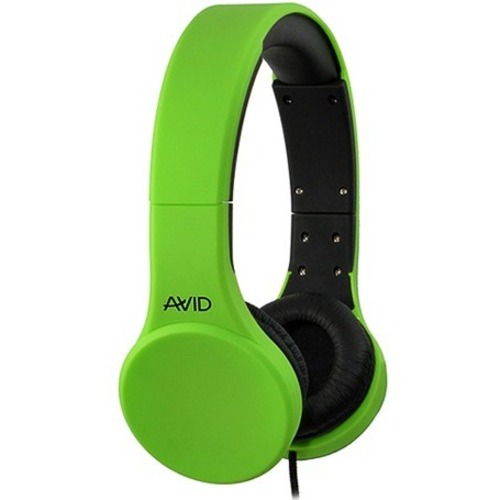 AVID AE-42 HEADSET WITH INLINE MIC & VOLUME CONTROL-GREEN - Stereo - Mini-phone (3.5mm) - 