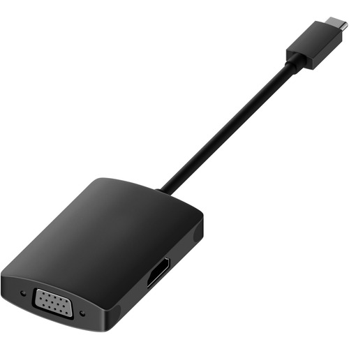 Unirise 2 in 1 USB Type C to VGA F + HDMI F Adapter - HDMI/USB/VGA A/V Cable for Audio/Video Device, Monitor, Chromebook - First End: 1 x USB 3.1 Type C - Male - Second End: 1 x 15-pin HD-15 - Female, 1 x HDMI Digital Audio/Video - Female
