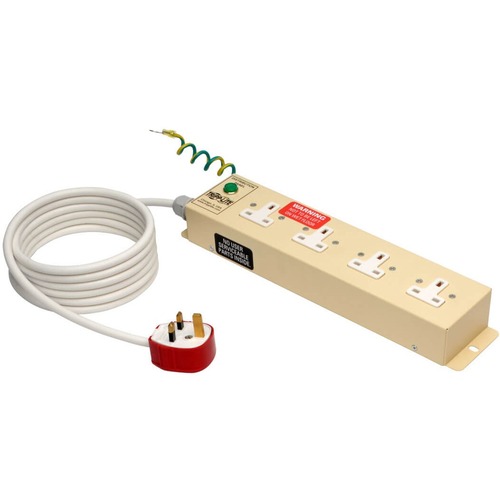 Tripp Lite by Eaton Safe-IT UK BS-1363 Medical-Grade Power Strip with 4 UK Outlets, 3 m Cord - BS 1363/A - 4 x BS 1363/A - 10 ft Cord - 13 A Current - 230 V AC Voltage