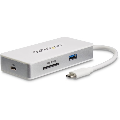 StarTech.com USB C Multiport Adapter - 4K HDMI - SD / SDHC / SDXC Slot (UHS-II) - Power Delivery - GbE - USB 3.0 Port - USB C Adapter - USB C Hub - Add more connectivity to your USB-C laptop with 4K HDMI, an ultra high-speed SD 4.0 card reader, GbE and a 