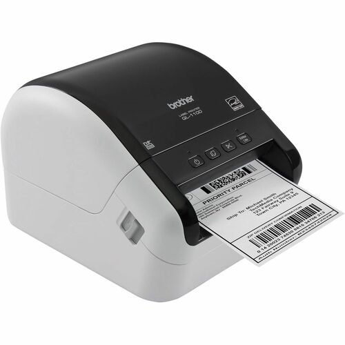 Brother QL-1100 Desktop Direct Thermal Printer - Monochrome - Label Print - USB - 4" Print Width - 4.33 in/s Mono - 300 dpi - 4.09" Label Width x 36" Label Length