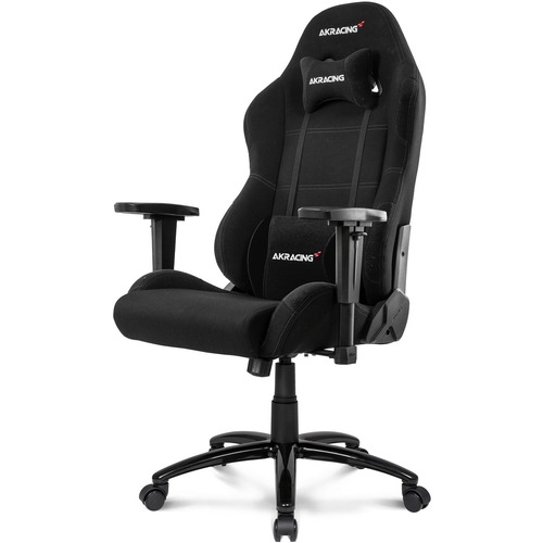 AKRacing Core Series EX-Wide Gaming Chair - For Gaming - Metal, Aluminum, Steel, Polyester, Fabric, Nylon - Black